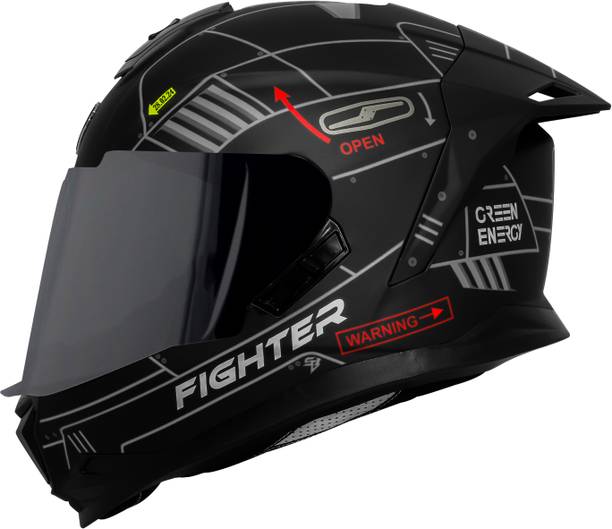 Steelbird SBH-57 Fighter F6 ISI/DOT Certified Full Face Graphic Helmet for Men and Women Motorbike Helmet