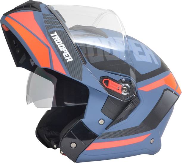 STUDDS Trooper D1 Flip-up Full Face with Dual Visor Motorbike Helmet