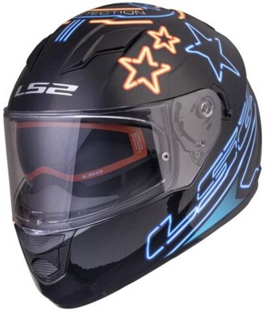 LS2 FF320 STREAM EVO NEON BLACK BLUE FLUO ORANGE XL Motorbike Helmet