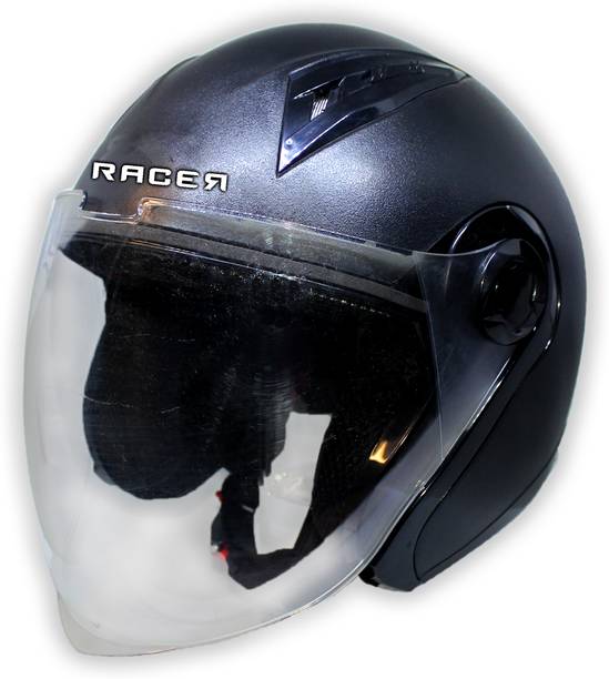 formulate ISI Certified Smooth Matt Finish Open Face Clear Visor Helmet for Men and Women Motorbike Helmet