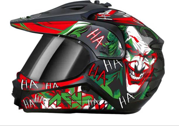 Agx X8 Joker with Polycarbonate Visor ABS Material Motorbike Helmet