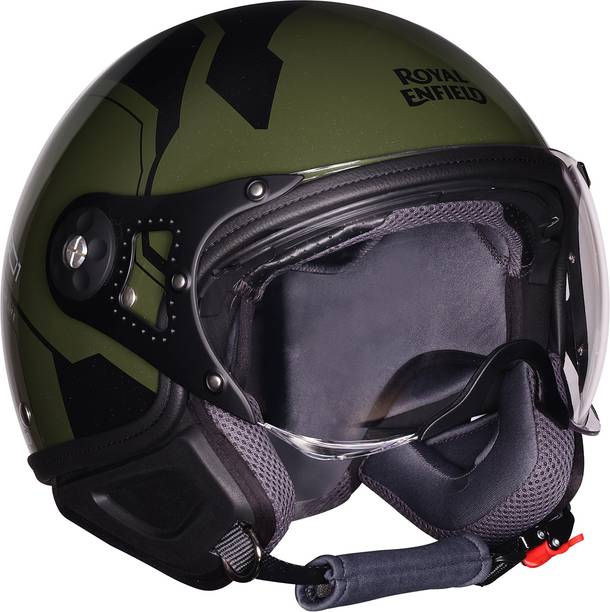 रॉयल एनफील्ड AirForce 1 1901 Open Face with Visor | ISI & DOT Certified | For Men & Women हेलमेट