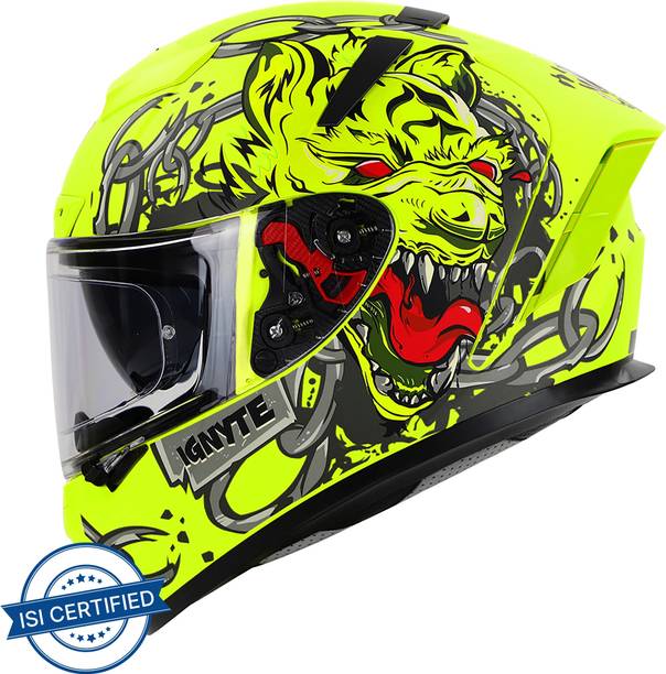 IGNYTE IGN-4 Hyena ISI/DOT Certified Full Face Graphics Helmet Motorbike Helmet