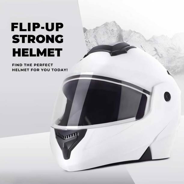 Agx Flipup with Polycarbonate Visor ABS Material Motorbike Helmet