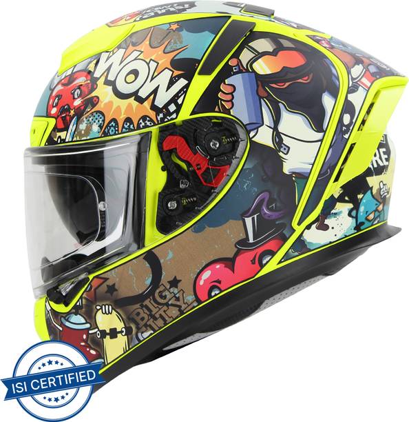 इगनाइट IGN-4 Subway Surfer ISI/DOT Certified Double Visor Full Face Graphic Helmet मोटरबाइक हेलमेट