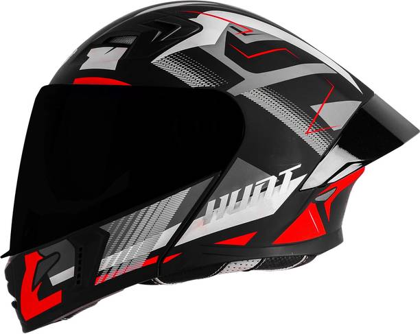 Steelbird SBA-20 Hunt ISI Certified Flip-Up Graphic Helmet for Men and Women Motorbike Helmet
