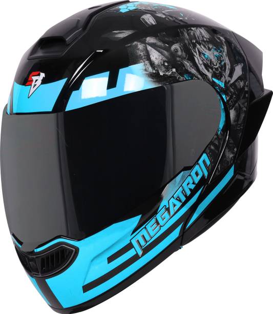 Steelbird SBA-8 Transformers Megatron ISI Certified Flip-Up Graphic Helmet for Men Motorbike Helmet