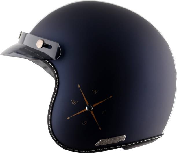 Axor Retro Jet Euro Globe Motorbike Helmet