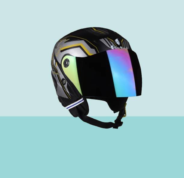 urban carrier ABS Material Full Face Rainbow Visor, UV Scratch Resistance Motorbike Helmet