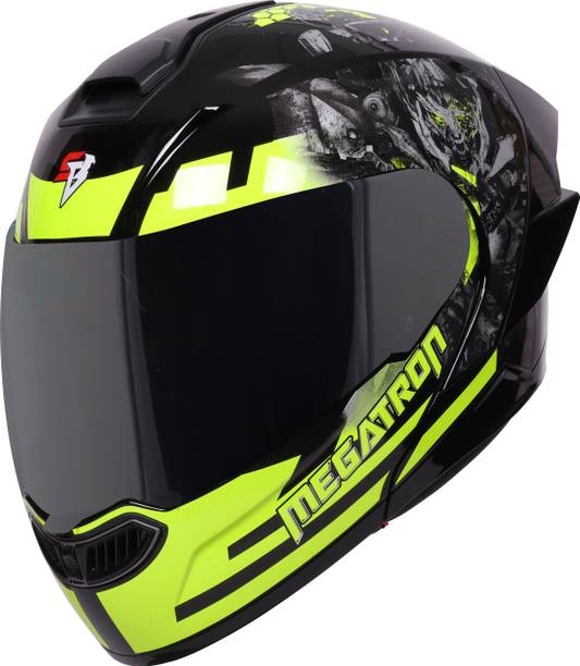 Steelbird SBA-8 Transformers Megatron ISI Certified Flip-Up Graphic Helmet for Men Motorbike Helmet