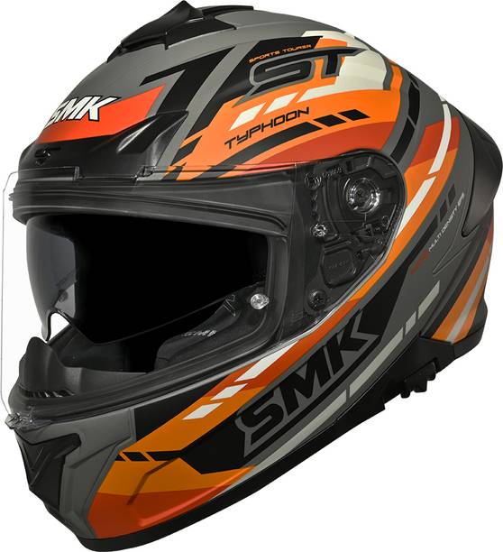 SMK Typhoon Sports Tourer ISI, DOT & ECE 06 Certified Helmet with Dual Visor Motorbike Helmet