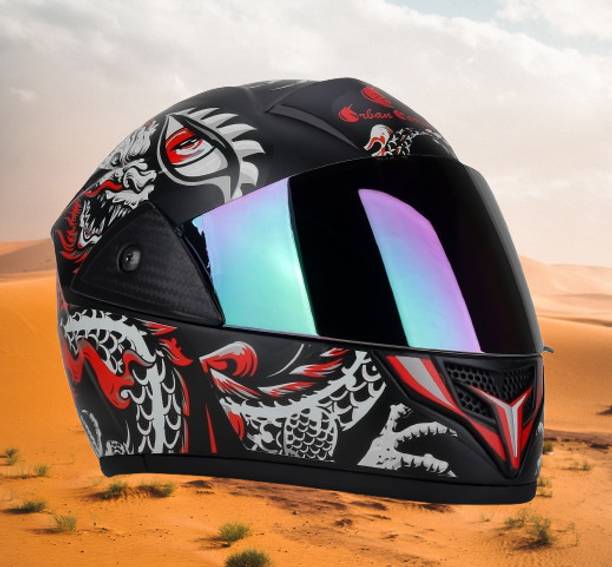 urban carrier ABS Material Full Face Rainbow Visor Helmet, UV Scratch Resistance Helmet Motorbike Helmet