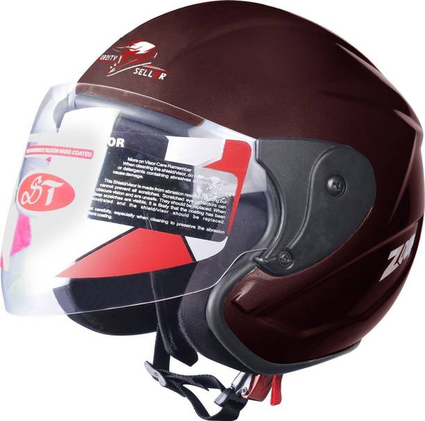 stiss Cherry Strong and Durable Naino Stylish Matt Finish Half Face Bike Helmet Motorbike Helmet
