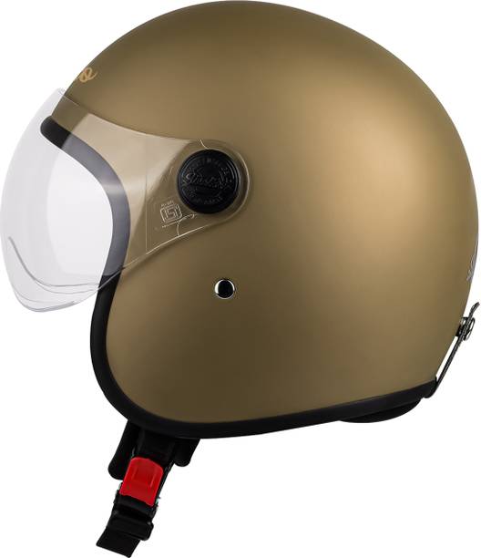 Steelbird SBH-54 Retro ISI Certified Open Face Helmet for Men and Women Motorbike Helmet