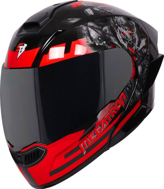 Steelbird SBA-8 Transformers Megatron ISI Certified Flip-Up Graphic Helmet for Men Motorbike Helmet
