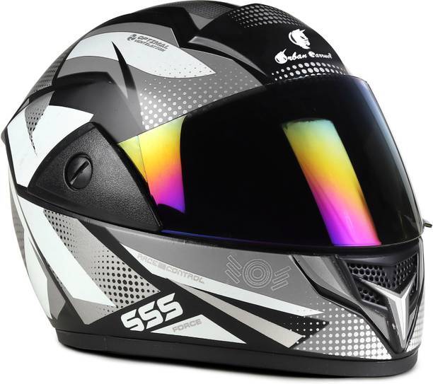 urban carrier ABS Material Full Face Clear Visor, UV Scratch Resistance for men only in L Size Motorbike Helmet