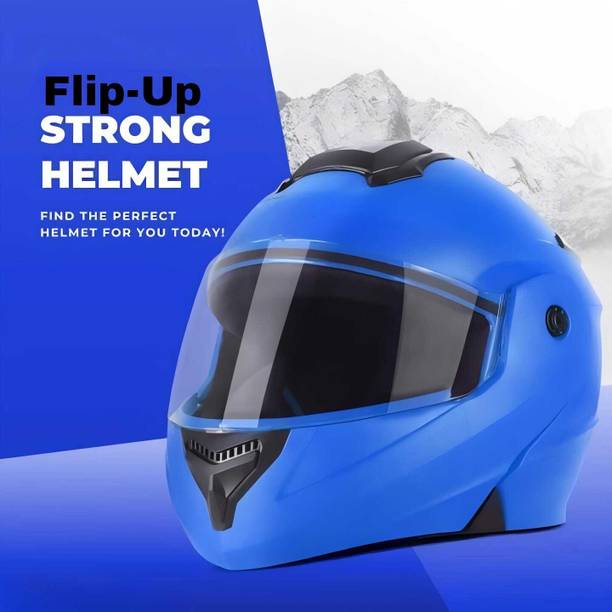 Agx Flipup with Polycarbonate Visor ABS Material Motorbike Helmet