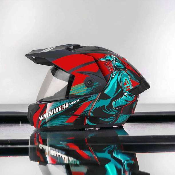 ARCDURA Wonder Cap Cyber Spoiler ABS Material with Rainbow visor-X1 Motorbike He