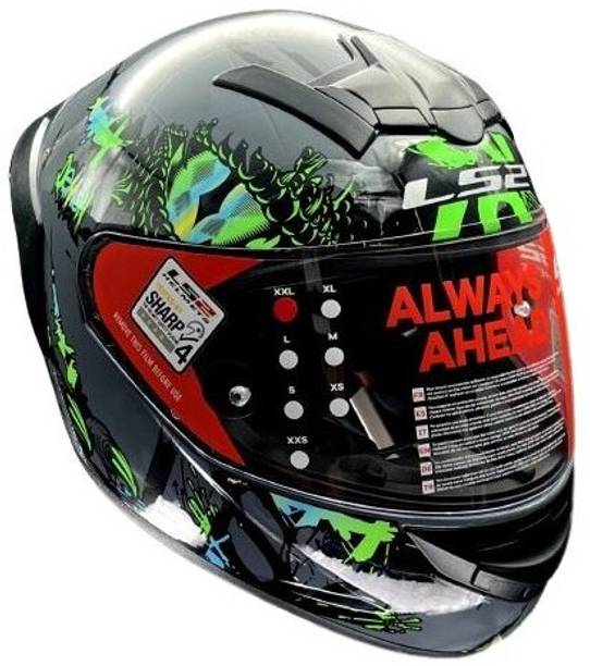LS2 FF352 ROOKIE DEMON DARK GREY GREEN XXL Motorbike Helmet