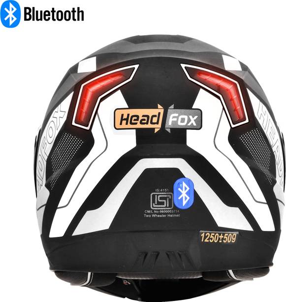 HEADFOX N2 Air 7 Smart Bluetooth Helmet: Calls, Music , GPS & Voice Asst. Road DV Motorbike Helmet