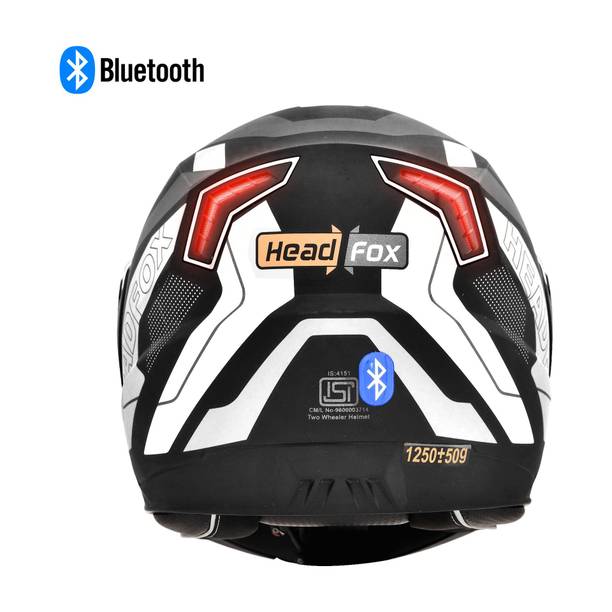 HEADFOX N2 Air 7 Smart Bluetooth Helmet: Calls, Music , GPS & Voice Asst. Road DV Motorbike Helmet