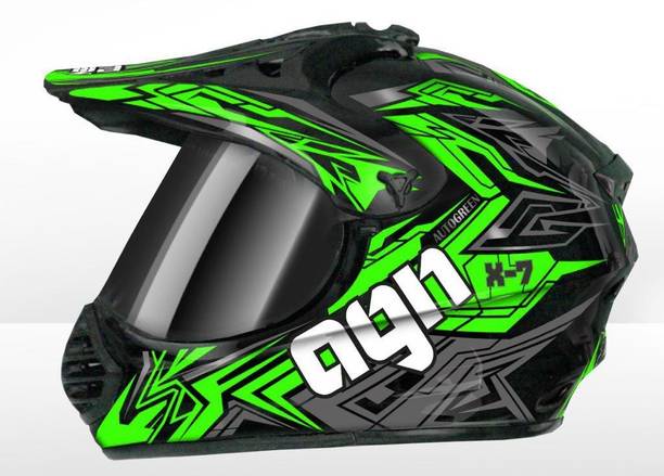 Racing-1 AGN X7 With PolyCarbonate Visor ABS Material Unisex Motorbike Helmet Motorbike Helmet