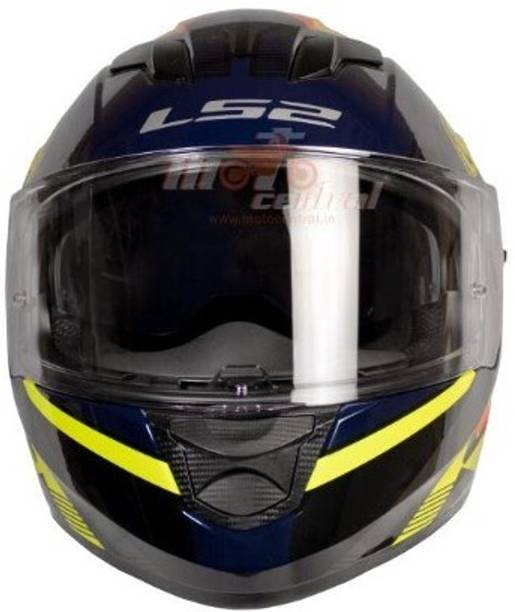 LS2 FF320 STREAM EVO REFLEX NAVY BLUE HI-VIZ ORANGE XL Motorbike Helmet