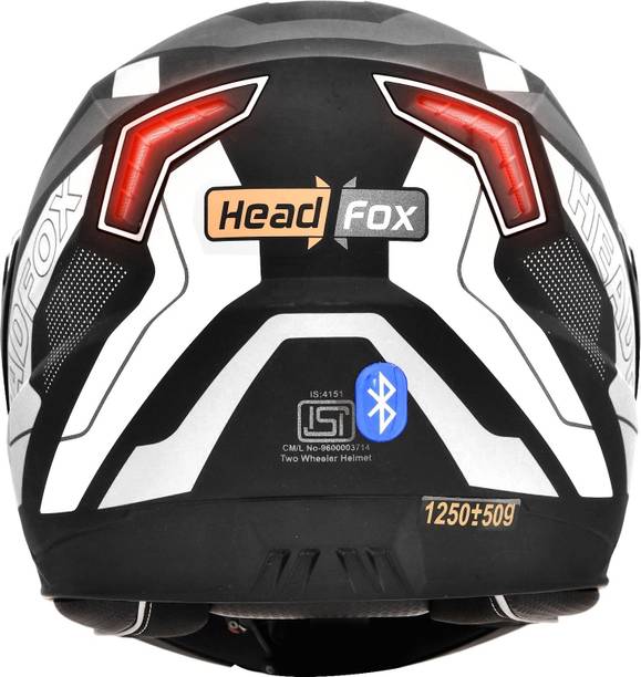 HEADFOX N2 Air 7 Smart Bluetooth Calls | Music | GPS | Waterproof | Voice Asst. Road DV Motorbike Helmet