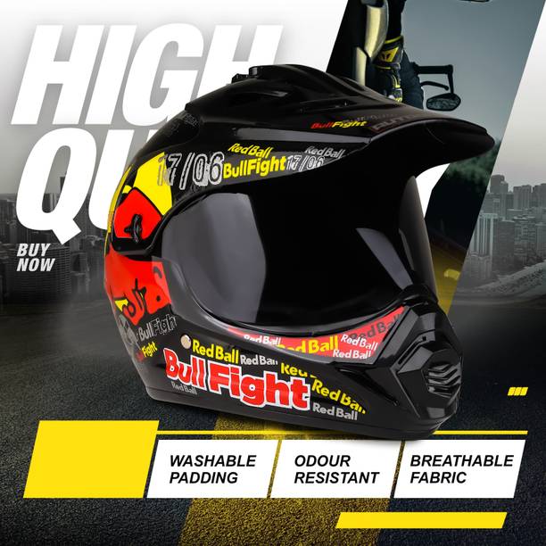 FOROLY X8 BullFight Motocross with PC Visor Stylish Graphics Unisex Motorbike Helmet