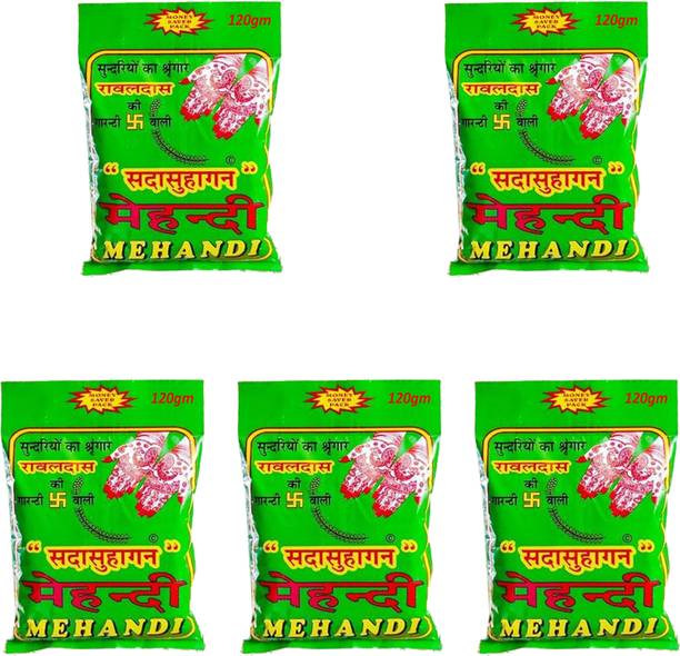 NG MART Rawal Das Herbal and Pure Natural Heena Mehendi FOR SHINEE HAIR PACK OF 120g x 5