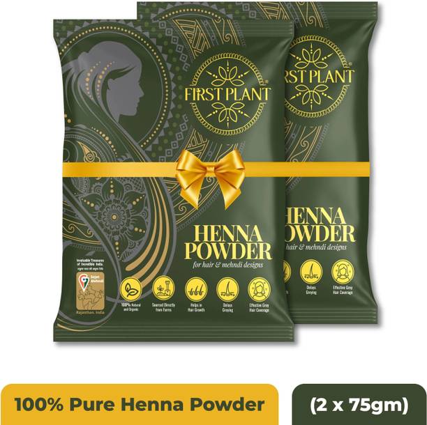 FIRST PLANT Premium Rajasthani HENNA POWDER, ORGANIC Henna for Hair Colour and Hair Care