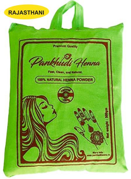 Pankhudi Henna Mehandi Powder (triple filtered) Sojat Rajasthani Henna Powder For Hair and Hand Natural Mehendi
