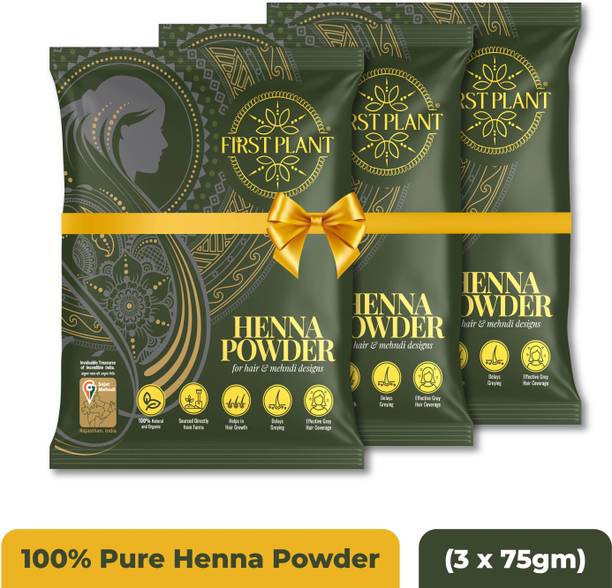 FIRST PLANT Premium Rajasthani HENNA POWDER, ORGANIC Henna for Hair Colour and Hair Care