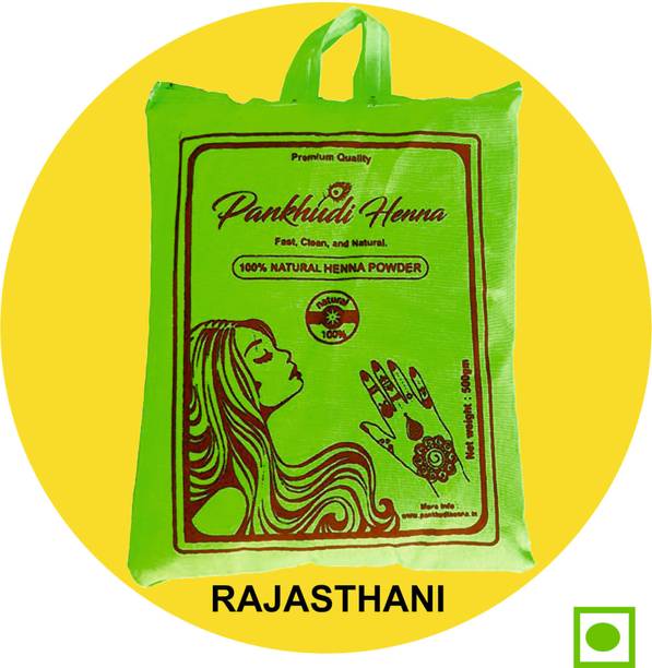 Pankhudi Natural Henna Powder for Hair Colour and body art (Mehandi) 1 Kg Natural Mehendi
