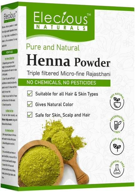 Elecious Natural Henna Powder For Hair Colour and Growth