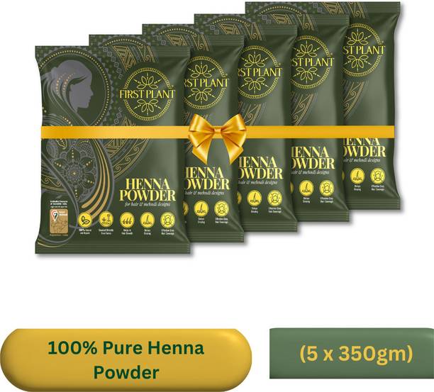 FIRST PLANT Premium Rajasthani HENNA POWDER, ORGANIC Henna for Hair Colour and Hair Care