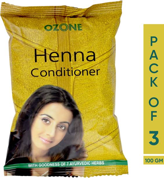 OZONE Henna Conditioner (Mehndi) with Goodness of Ayurvedic Herbs 100gm | Pack of 3