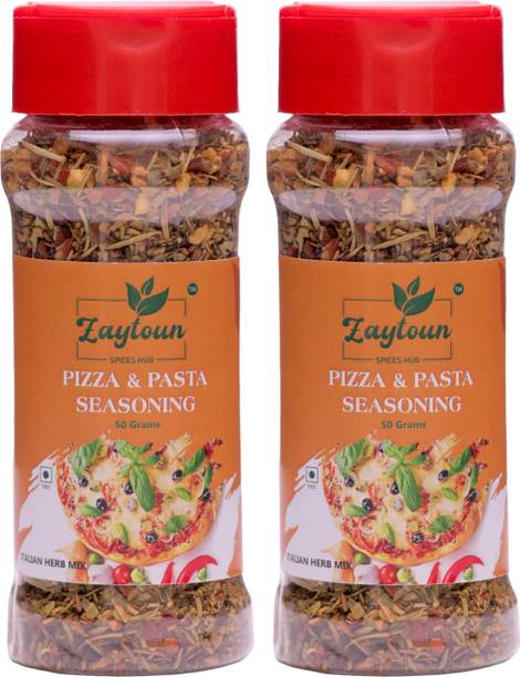 Zaytoun Spices Hub Pizza Pasta Seasoning - Premium Italian Blend - Pack of 2 (50 g x 2)