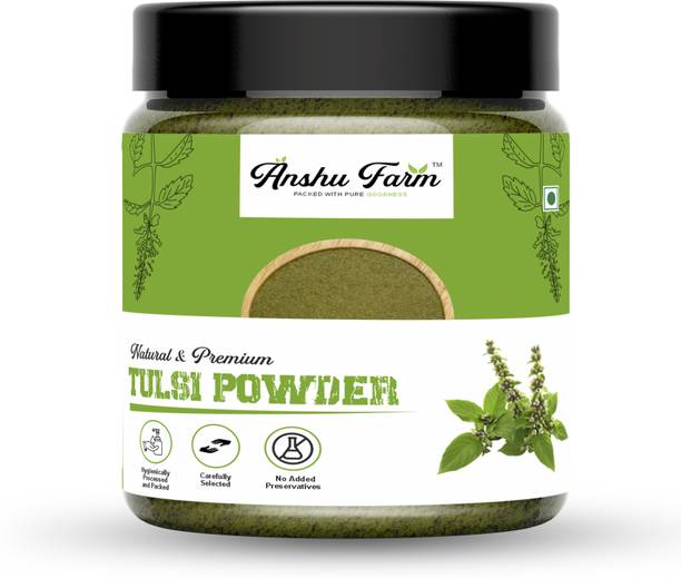anshu farm Tulsi Powder | Pure & Natural | Sun-Dried Herbal Remedy for Wellness