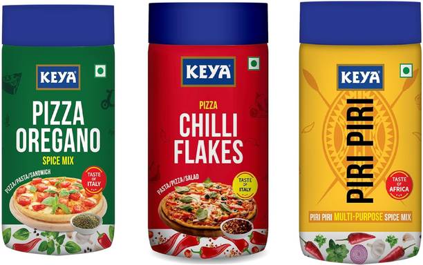 keya Pizza Chilli Flakes(35g) + Pizza Oregano(35g) + Piri Piri(35g)