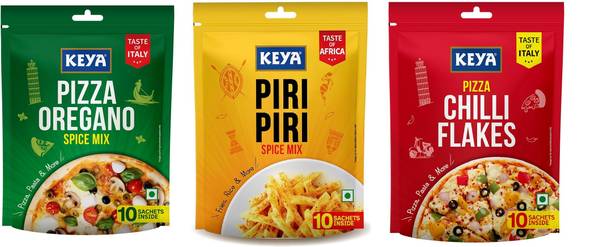keya Pizza Chilli Flakes(20g) + Pizza Oregano(45g) + Piri Piri(45g)