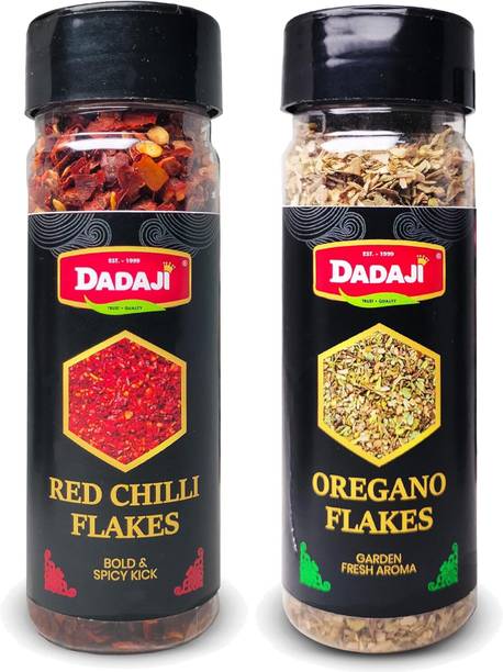 Dadaji Oregano & Red Chilli Flakes Combo 60g | Pizza Pasta Seasoning Pack