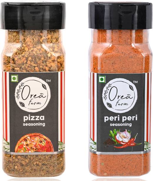 OREA farm Combo - Pizza seasoning ( 80g ) & Peri Peri ( 90 g ) Pack Of 2