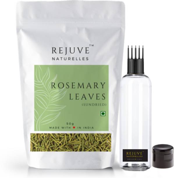Rejuve Naturelles Rosemary Leaves - 50 g with 200ml Hair Comb Applicator Bottle