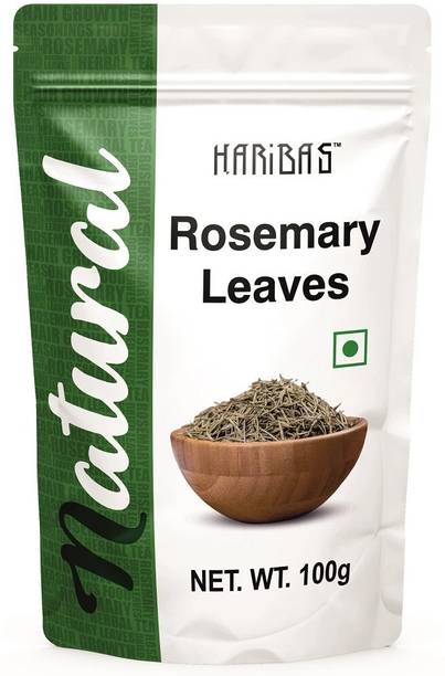 HARIBAS Dry Rosemary Crushed Leaves Seasoning For Food, Glowing Skin & Hair