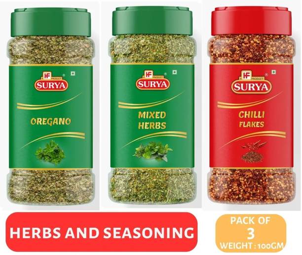 Surya OREGANO, MIXED HERBS AND CHILLI FLAKES COMBO 100gm