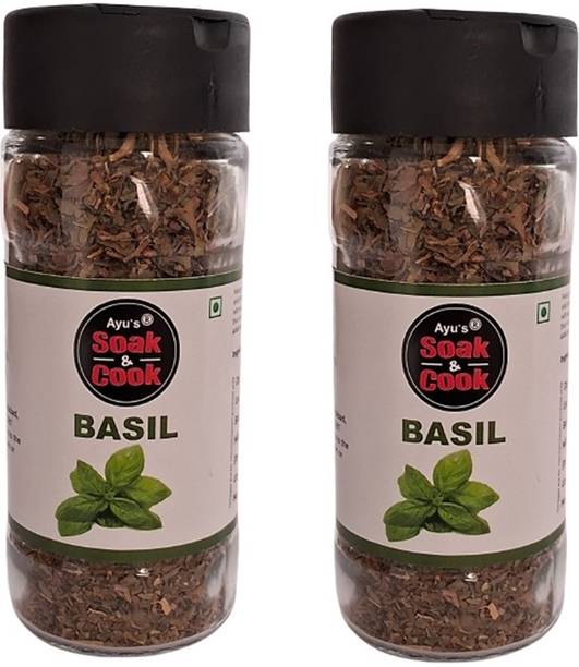 Ayus Soak & cook Dry Basil Leaves for seasoning Pack of 2