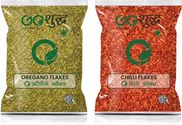 Goshudh Oregano Flakes & Chilli Flakes 500 g Each | Pizza & Pasta Seasoning Combo| 1000g