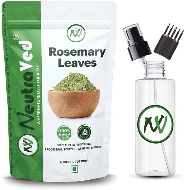 NeutraVed Rosemary Leaves for Hair Growth & Food |Spray Bottle + Comb Applicator