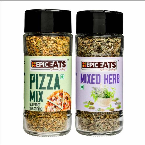 EPICEATS Pizza Mix Seasoning (51 gms)|Mixed Herbs (26 gms) | Excellent flavour |Pack-2